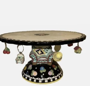 VINTAGE MARY ENGELBREIT CHAIR AND CHARMS CAKE STAND PLATE ALL CHARMS HERE! - Picture 1 of 12