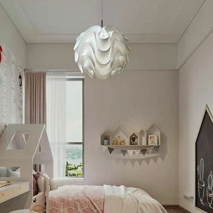 LED Pendant Light E27 white plastic shade Suspension Lighting Lamp 110V / 60Hz - Picture 1 of 12