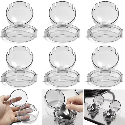 6 Pcs Stove Knob Covers Universal Clear Gas Electric Oven Protection Locks LeZtR • 18.19$