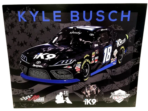 2019 KYLE BUSCH #18 iK9 TOYOTA SUPRA NASCAR XFINITY POSTCARD Cover