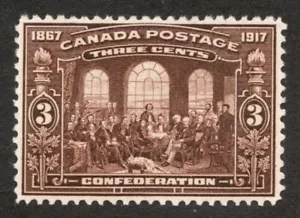1917 Canada Sc# 135 - 3¢ - 50th Anniversary of Confederation. MNH - Picture 1 of 1