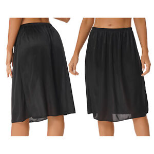Women Anti Static Plain Half Slip Underskirt Petticoat for Summer Various Length