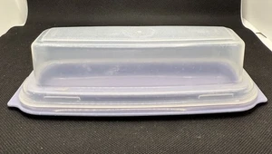 Vintage Rubbermaid Butter Keeper Dish Blue Base 0477 Clear Lid 0478 - Picture 1 of 3
