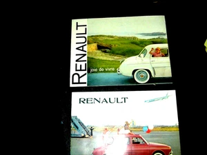 RENAULT YRS 1959 & 60-  2 GIANT BROCHURES -ALL COLOR-- DAUPHINE-CARAVELLE & 4CV - Picture 1 of 10
