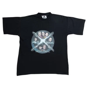 Vintage Star Trek Fed Con T-Shirt 2002 Paramount 90th Anniversary Mens XL - Picture 1 of 10