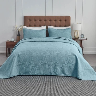 Juego de colchas king de gran tamaño 128x120 ligeras para extra alto ancho K... Foto 1 de 4