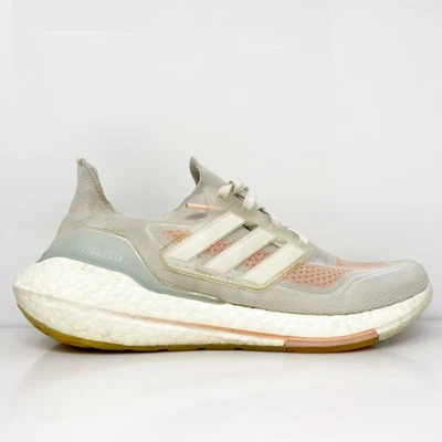 Adidas Womens UltraBoost 21 Gray Running Shoes Sneakers Size 9 - Image 1 of 4