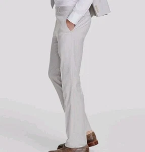 Dkny Men's Modern-Fit Natural Neat Suit Separate Pants - Natural,  33 X 32 - Picture 1 of 5