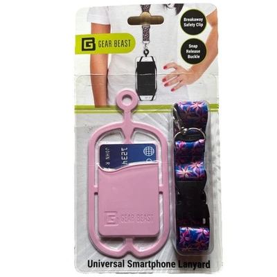 Gear Beast SmartPhone Floral Lanyard & Ring Holder ID With Credit Card Pocket - Image 1 of 4