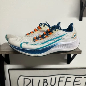 Miami Dolphins Nike Zoom Pegasus 37 CZ5446-100 Mens Size 11 Used NFL - Picture 1 of 9