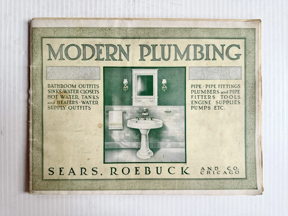 Antiguo catálogo de plomería Sears, Roebuck & Co. Chicago moderno Foto 1 de 4
