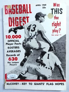 Charlie Neal Signed Autograph Magazine 1960 Baseball Digest Dodgers JSA AU16876 - Picture 1 of 3
