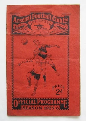 ARSENAL v LEICESTER CITY 1925/1926 *Good Condition Football Programme* - Image 1 of 4