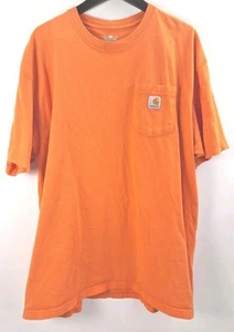 Camiseta Carhartt Para Hombre Manga Corta XL Bolsillo Logo Ropa de Trabajo Naranja - Imagen 1 de 5