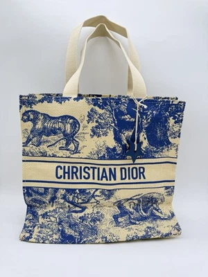 Bolso de Mano Parfums Christian Dior Exclusivo GWP Azul Beige Paja Foto 1 de 4