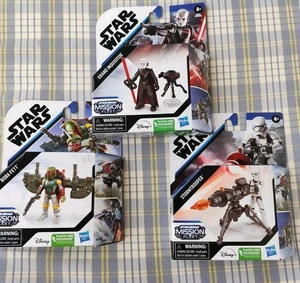 3 X Star Wars Mission Fleet 6 cm Stormtrooper, Boba Fett, Grand Inquisitor, NEU - Bild 1 von 4