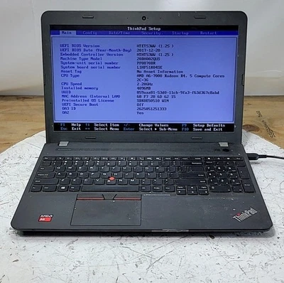 Portátil Lenovo ThinkPad E555 20DH002QUS AMD A6-7000 4 GB 500 GB VER NOTAS Foto 1 de 4