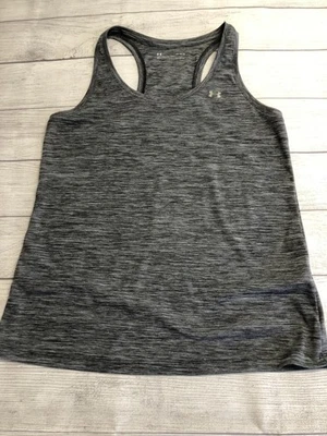 Camisa sin mangas Under Armour para mujer grande gris HeatGear suelta espalda deportiva Foto 1 de 4