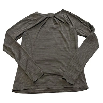 Camisa Atlética ATHLETA Stinson Cremallera Trasera Top, Manga Larga, Campanas Plateadas | Talla: M Foto 1 de 4