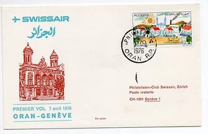 1976 ALGERIE AIR ALGERIE VOLO ORAN-GENEVE C/1615 - Imagen 1 de 1