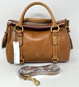 New~Dooney & Bourke~ Florentine Leather Small Satchel Purse~Natural - Picture 1 of 5