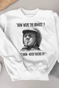 The Great Escape Langarm Sweat Shirt Biker Motorrad Bremsen Steve McQueen - Bild 1 von 2