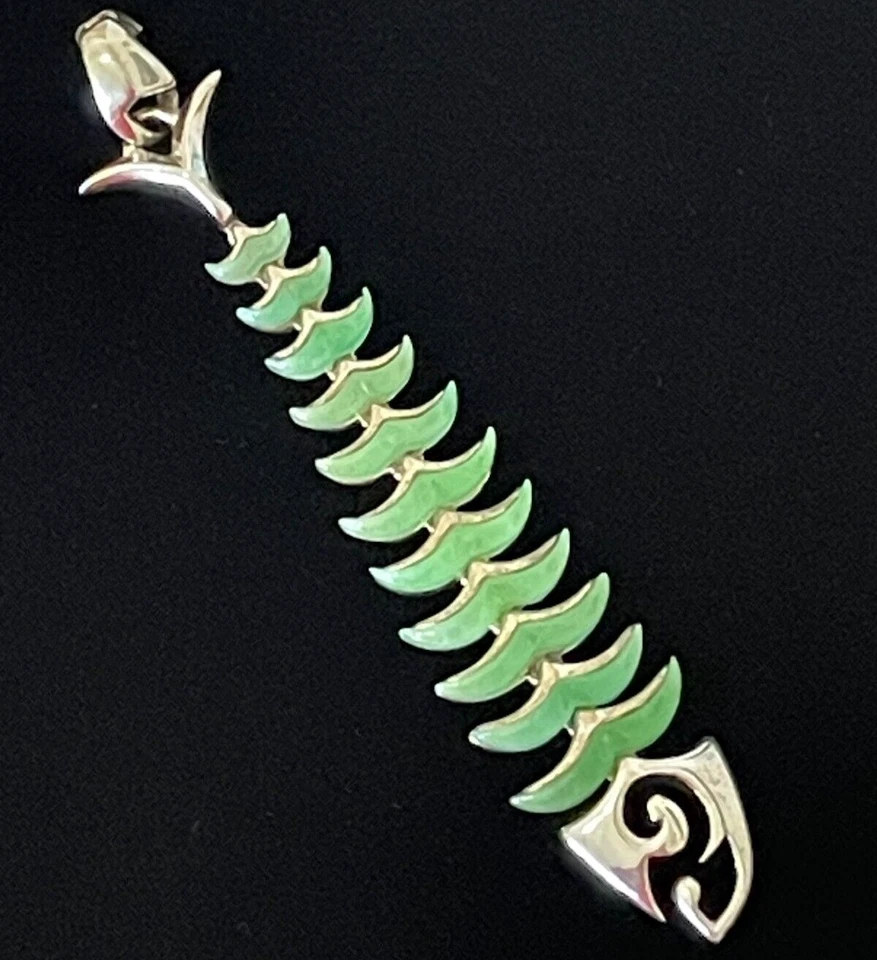 Colgante Stephen Webster Hueso de Pez Plata de Ley Jade Verde Grande Articulado Foto 1 de 4