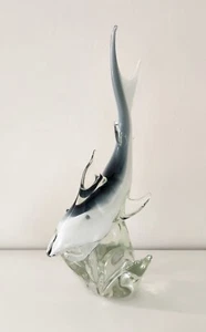 Murano' glass shark figurine.MCM 29cm tall and 18cm wide - Picture 1 of 12
