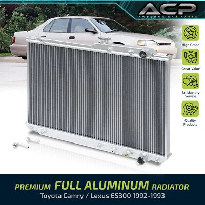 For 1992-1993 Toyota Camry 3.0L V6 XV10 Replacement 2 Row Full Aluminum Radiator - Image 1 of 4