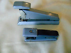 Apsco & Ofrex Gray Metal Staplers Both Tested & Working-1-Made In Usa ,1 England