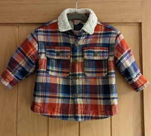 Boys Next Red & Blue Check Shacket/Jacket, Age 9-12 Months - Picture 1 of 5