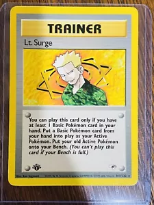LT. SURGE - 1. Edition Gym Heroes - 101/132 - Rare - Pokemon Trainer - NM - Bild 1 von 7