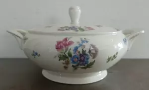 Cuenco de verduras cubierto floral vintage Hertel Jacob Bavaria Rehau Alemania zona EE. UU. - Imagen 1 de 12