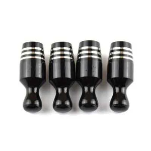 New Black bowling pins tire valve caps - Picture 1 of 3