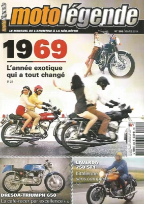 MOTO LEGENDE N°309 1969 ANNEE EXOTIQUE QUI A TOUT CHANGE / DRESDA 650 / LAVERDA - Image 1 of 2