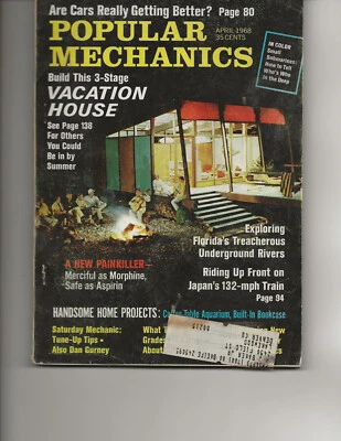 Popular Mechanics April 1968 Vintage How To Magazine - Image 1 of 2