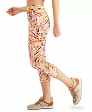 Id Ideology High Rise Printed Cropped Leggings Swirl Peachberry Size XS 9397