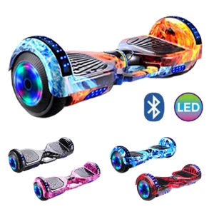 8" Self Balancing Scooter Bluetooth Speaker LED 350W Electric Hoverboard 60cm - Picture 1 of 15