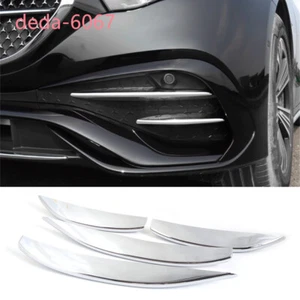 Chrome ABS Front Bumper Fog Light Panel Trim For Mercedes Benz E Class W214 2024 - Picture 1 of 16