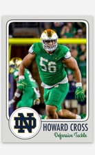 Howard Cross NMT Custom Art College Football Card! Notre Dame!