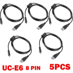 5PC 1.5M/5ft 8-Pin USB Data Cable For Nikon Coolpix L19 L20 L100 S620 UC-E6 NEW - Picture 1 of 14