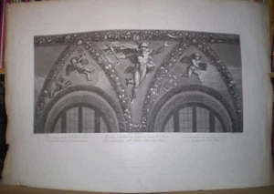 RAPHAËL/ G-B. LEONETTI/ Cupidon, Mercure/ plafonds villa Farnese/ eau-forte XIX° - Imagen 1 de 11