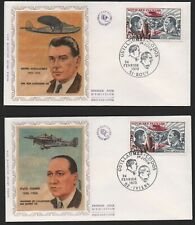 Lot 2 enveloppes 1er Jour FDC soie CODOS GUILLAUMET Aviation PA48 - 1973