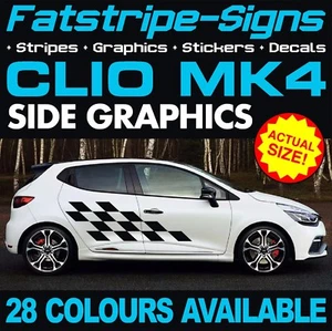 passend für Renault Clio MK4 GRAFIKSTREIFEN AUFKLEBER ABZIEHBILDER 1.2 1,5 D SPORT RS 200 - Bild 1 von 2