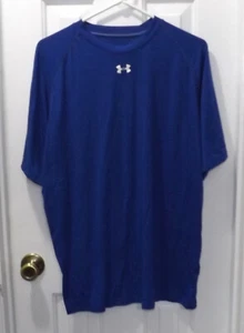 💥 UNDER ARMOUR LOGO BLUE ACTIVEWEAR T SHIRT SIZE L - Bild 1 von 2