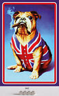 Blechschild 20X30 Englische Bulldogge Im Churchill Stil Zigarre Union Jack Wand
