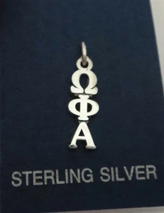 Dije de solapa Omega Phi Alpha Omega Phi Alpha Servicio Griego 19x7 mm - Imagen 1 de 4