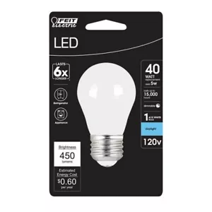 Feit Electric 40W Equivalence A15 E26 Medium Filament LED Bulb Daylight Pack 6 - Picture 1 of 1