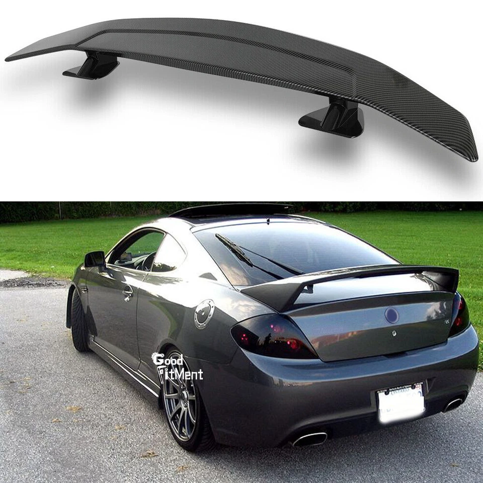 For Hyundai Tiburon 2001-2009 46" Carbon Fiber Rear Trunk Racing Spoiler GT Wing - image 1 of 4