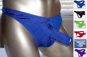 K356C Hot Men Sexy Sleeve Thong Contoured Pouch w/ Tip-Open  - Picture 1 of 5
